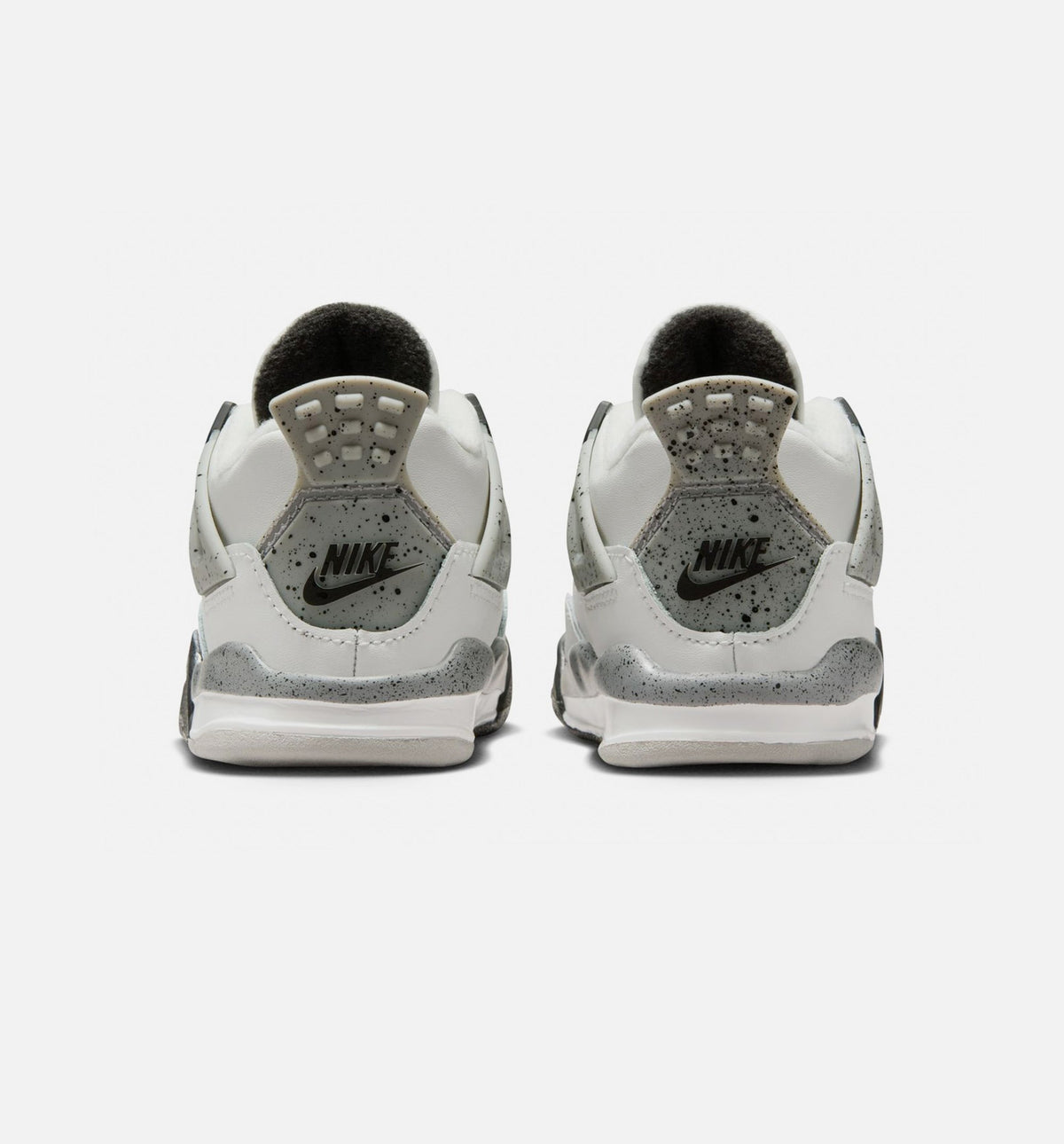 Air Jordan 4 Retro 'White Cement' Infant Toddler Lifestyle Shoes | Summit White / Fire Red / Cement Grey / Black