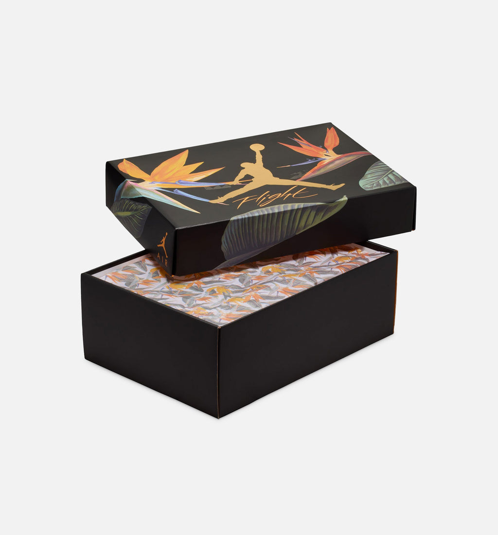 Air Jordan 4 Retro 'Birds of Paradise' Women's Lifestyle Shoes | Coconut Milk / Metallic Gold / Muslin / Bright Mango / Sundial / Black