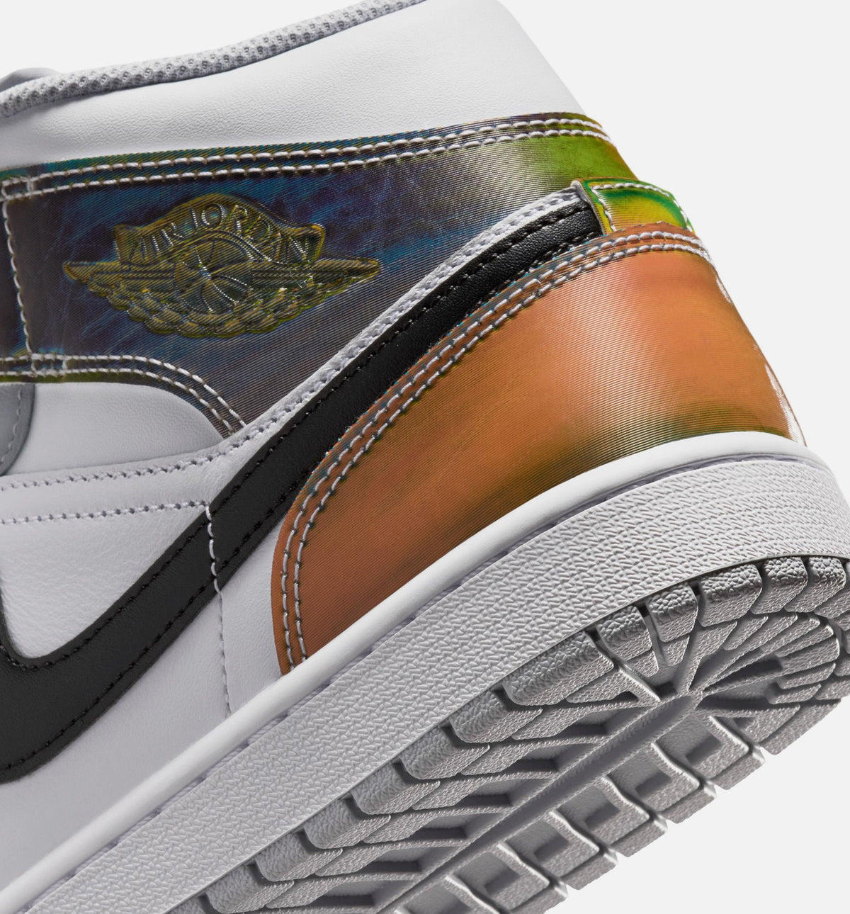 Air Jordan 1 Mid SE Men's Lifestyle Shoes | Black / White / Wolf Grey