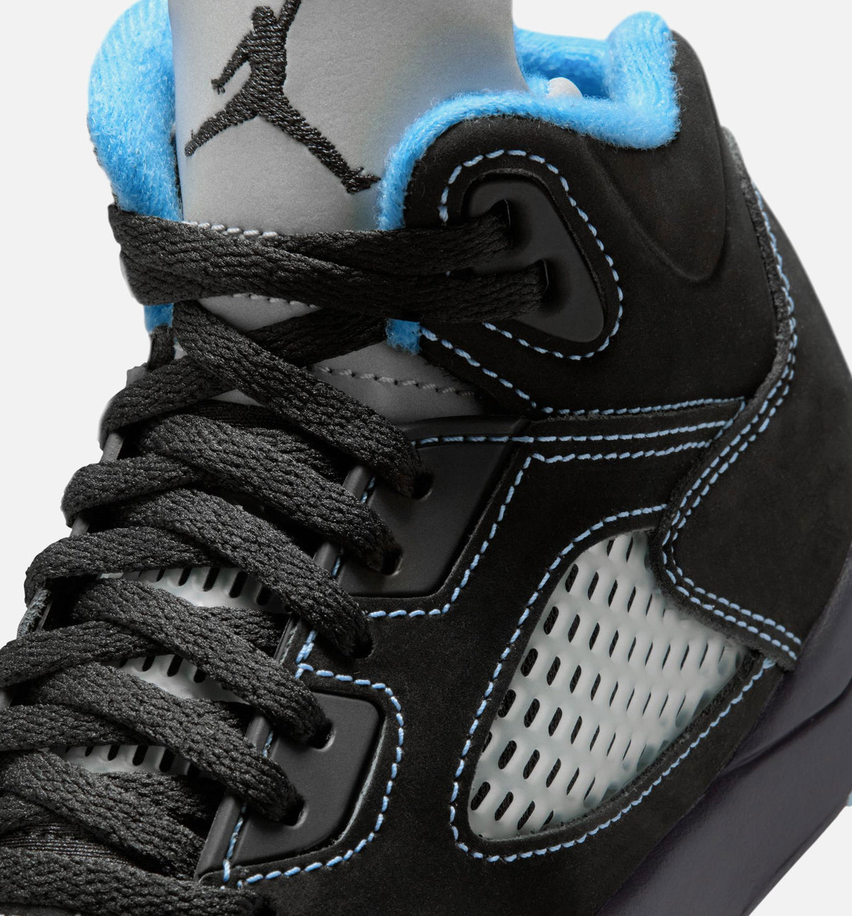 Air Jordan 5 Retro Black Carolina Preschool Lifestyle Shoes | Black / University Blue / White