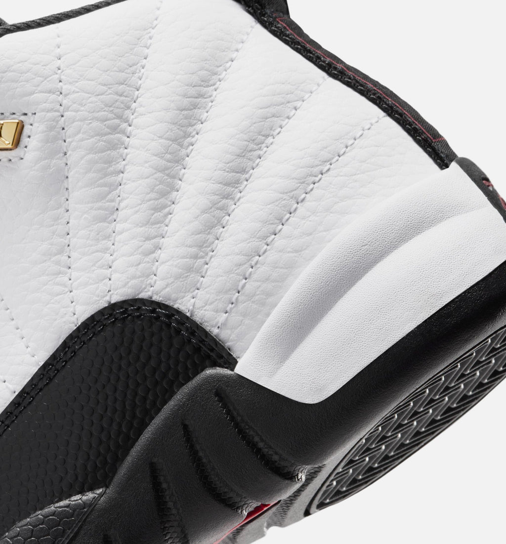 Air Jordan 12 Retro Taxi Preschool Lifestyle Shoes | White / Black / Taxi