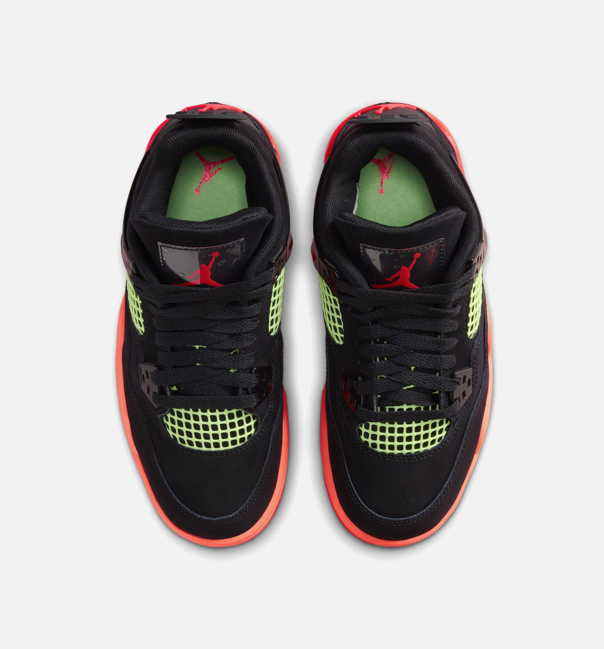 Air Jordan 4 Retro Grade School Lifestyle Shoes | Black / Infrared 23 / Bright Mango