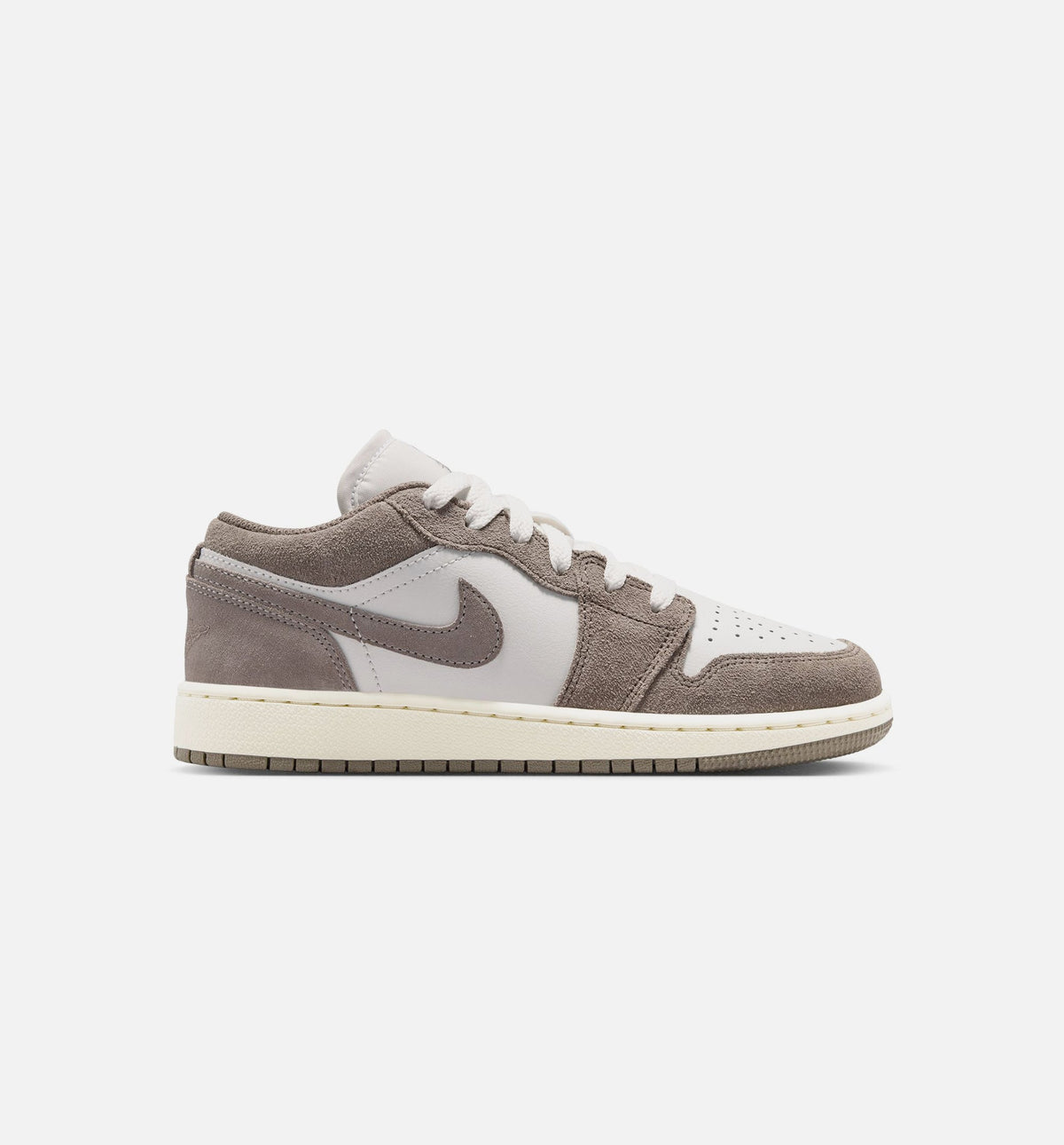 Air Jordan 1 Low Grade School Lifestyle Shoes | Olive Grey / Enigma Stone / Summit White
