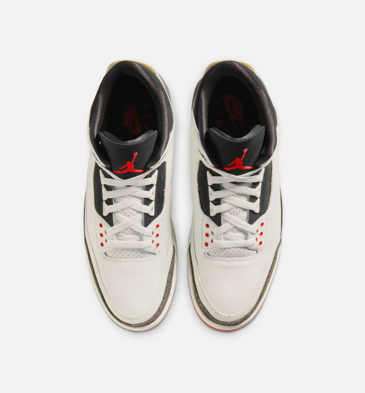 Air Jordan 3 Retro Men's Lifestyle Shoes | Sail / Black / University Red / Pale Ivory