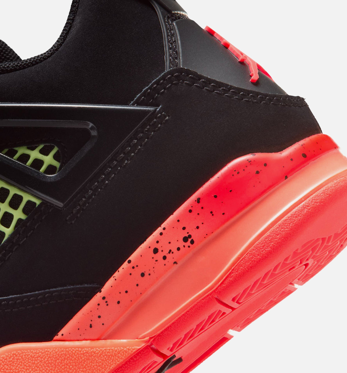 Air Jordan 4 Retro Preschool Lifestyle Shoes | Black / Infrared 23 / Bright Mango