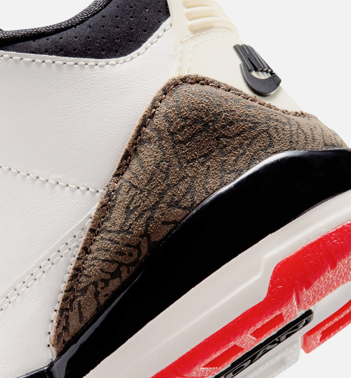 Air Jordan 3 Retro Sail and University Red Preschool Lifestyle Shoes | Sail / Black / University Red / Pale Ivory
