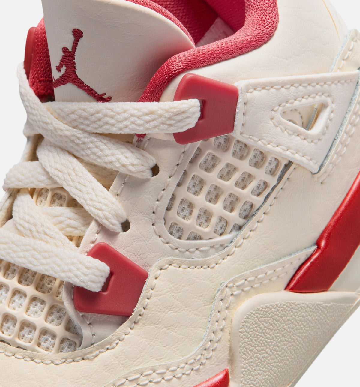 Air Jordan 4 Retro 'Valentine's Day' Infant Toddler Lifestyle Shoes | Pale Ivory / Sierra Red / Tough Red