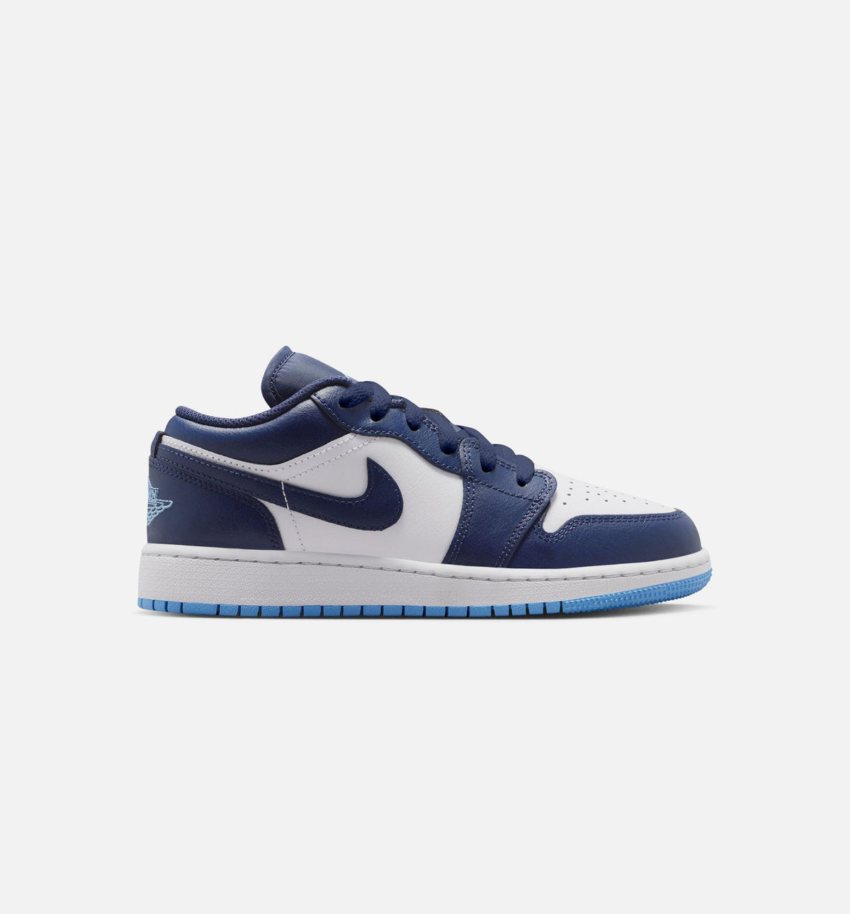 Air Jordan 1 Low Grade School Lifestyle Shoes | Midnight Navy / University Blue / White