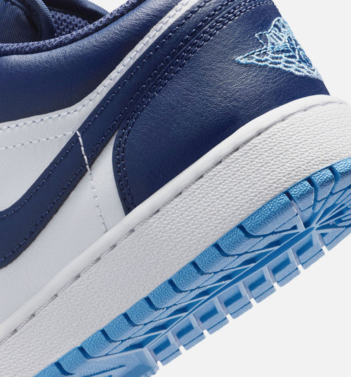 Air Jordan 1 Low Grade School Lifestyle Shoes | Midnight Navy / University Blue / White