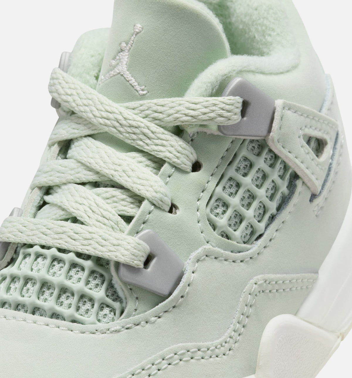 Air Jordan 4 Retro 'Abundance' Infant Toddler Lifestyle Shoes | Seafoam / Sail / Metallic Silver