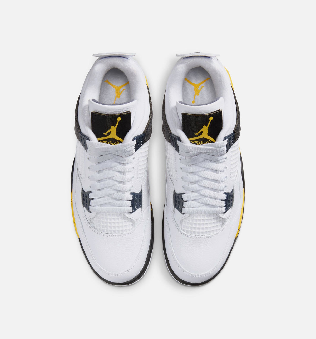 Air Jordan 4 Retro 'Rare Air' Men's Lifestyle Shoes | White / Dark Blue Grey / Black / Tour Yellow
