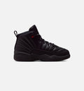 Air Jordan 12 Retro Bloodline Preschool Lifestyle Shoes | Black / Varsity Red