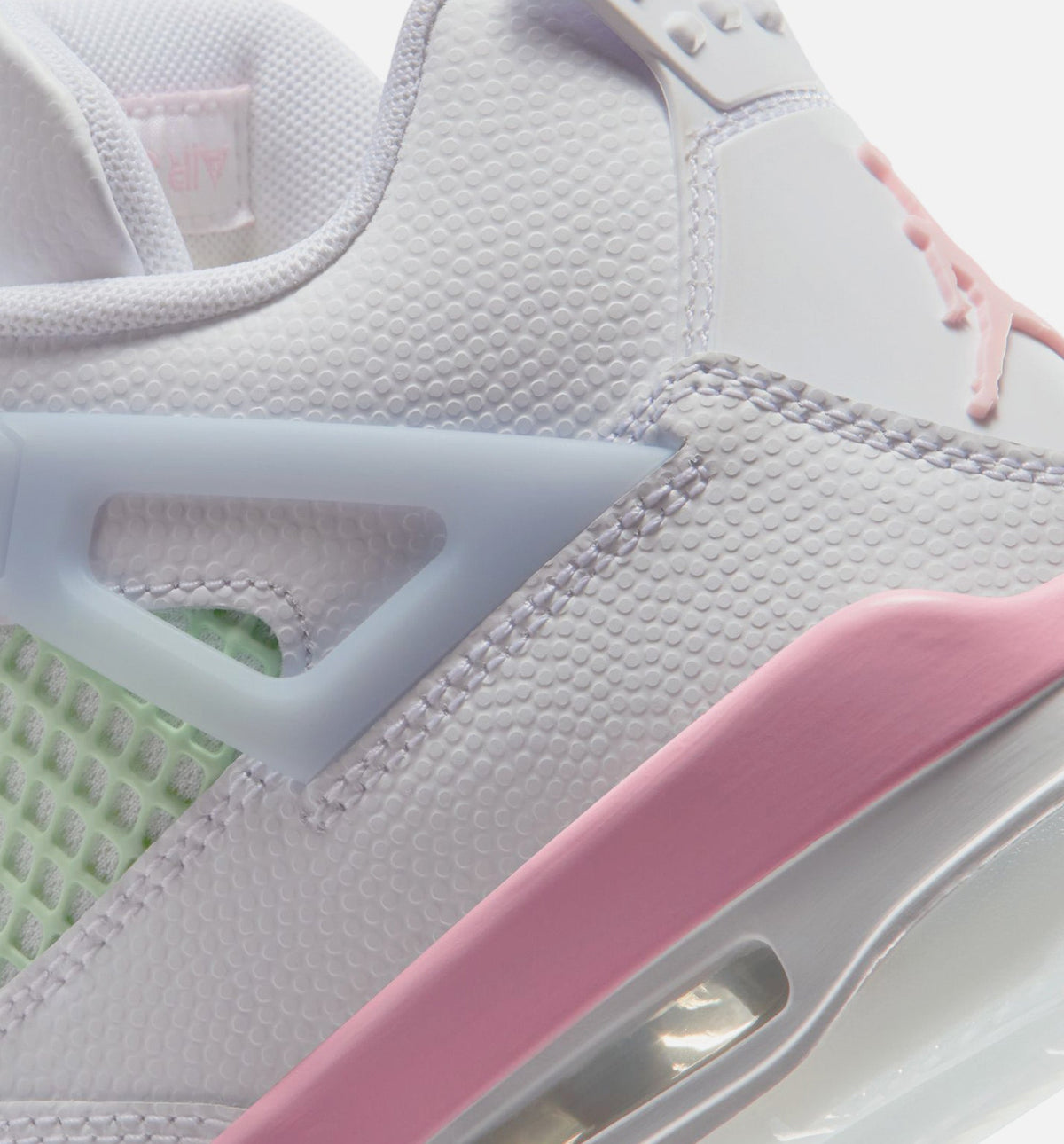 Air Jordan 4 Retro 'Medium Soft Pink' Grade School Lifestyle Shoes | White / Medium Soft Pink / Half Blue