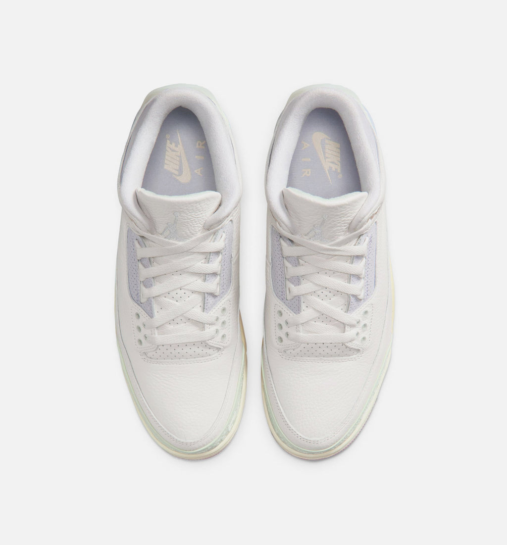 Air Jordan 3 Retro Men's Lifestyle Shoes | Sail / Jade Aura / Iced Carmine