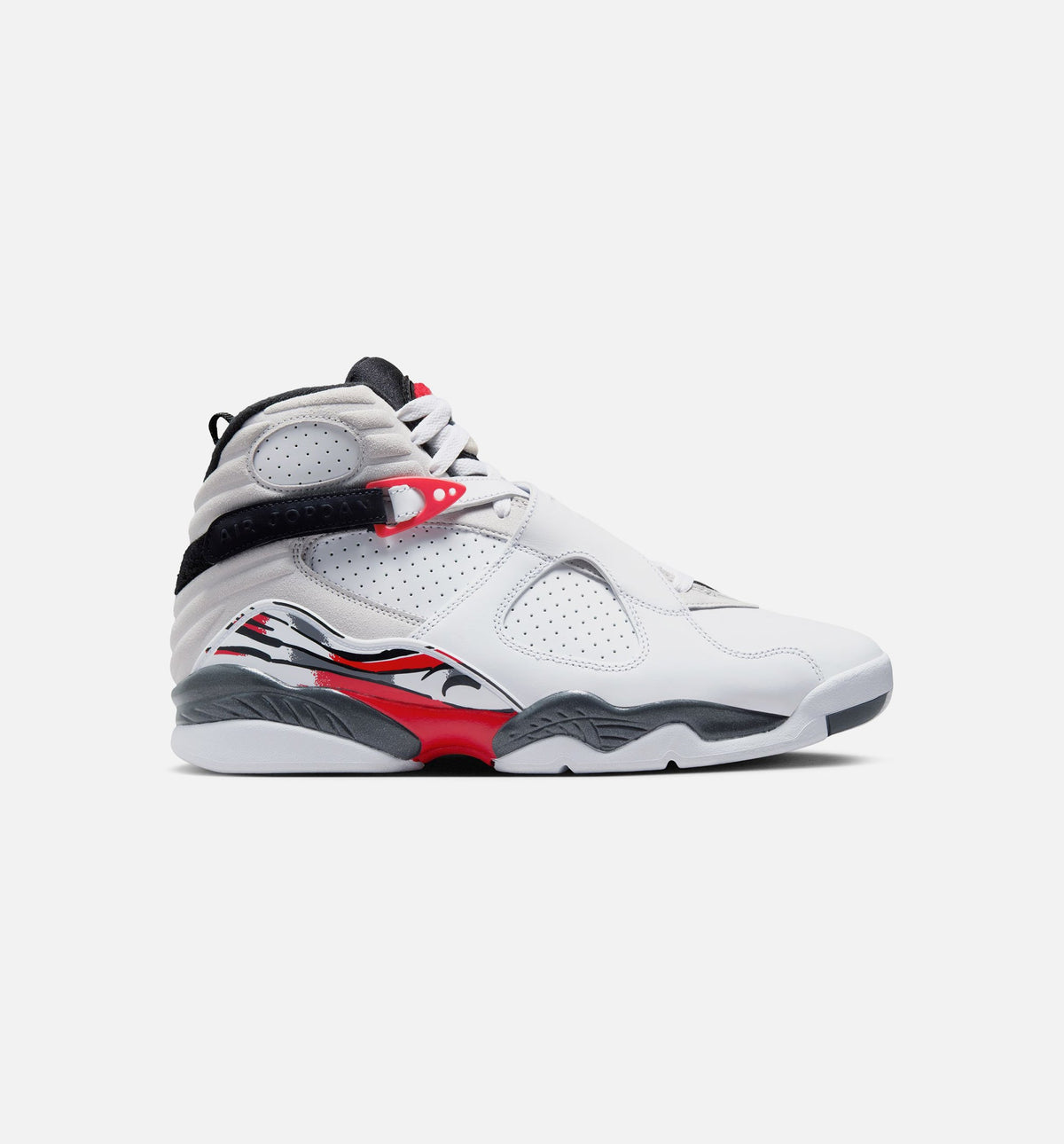 Air Jordan 8 Retro White and True Red Men's Lifestyle Shoes | White / Black / True Red