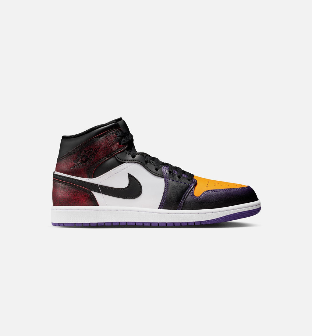 Air Jordan 1 Mid SE Men's Lifestyle Shoes | True Red / White / Court Purple / Black