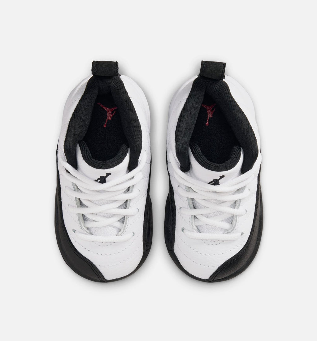 Air Jordan 12 Retro Taxi Infant Toddler Lifestyle Shoes | White / Black / Taxi