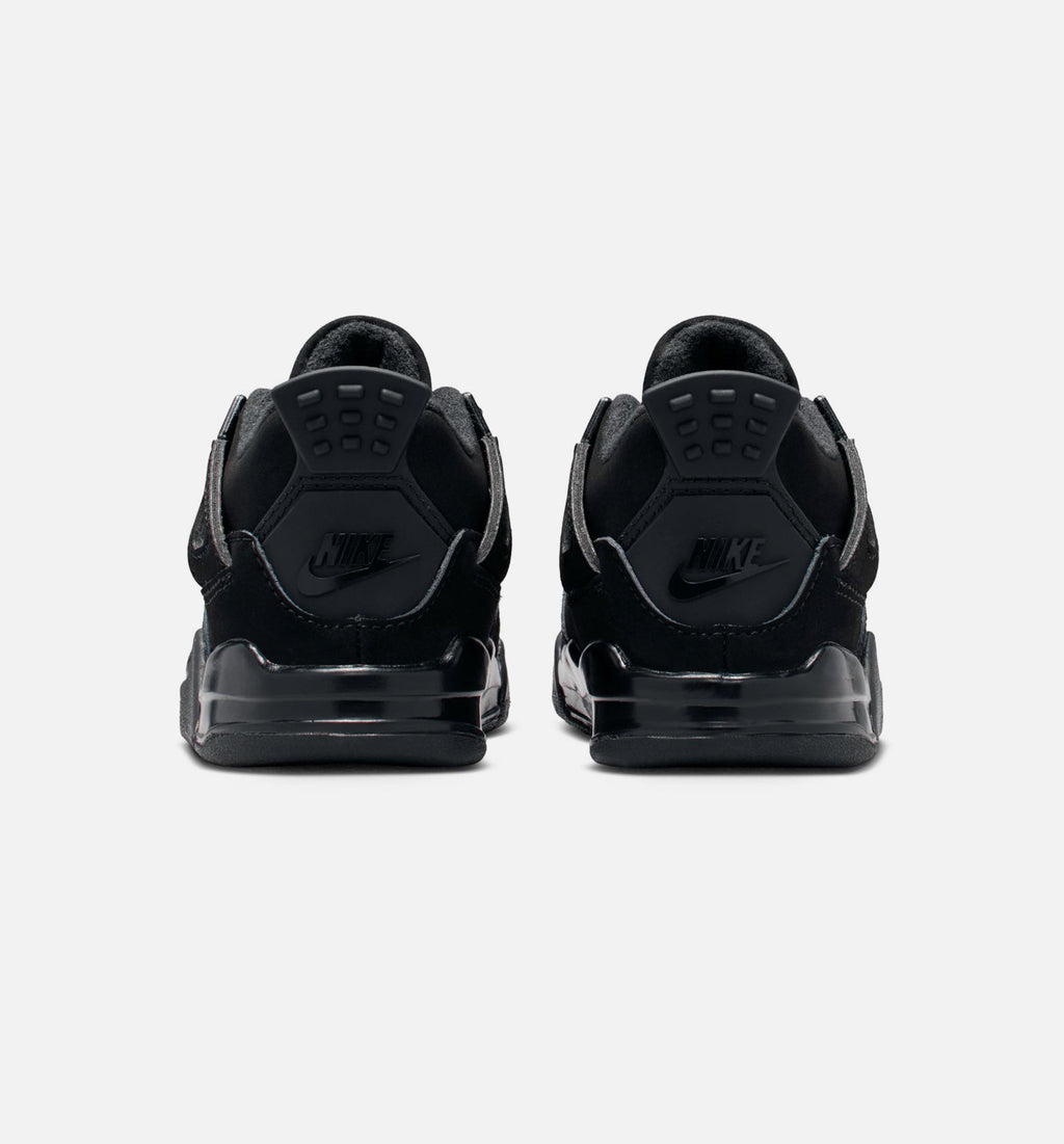 Air Jordan 4 Retro 'Black Cat' Infant Toddler Lifestyle Shoes | Black / Light Graphite