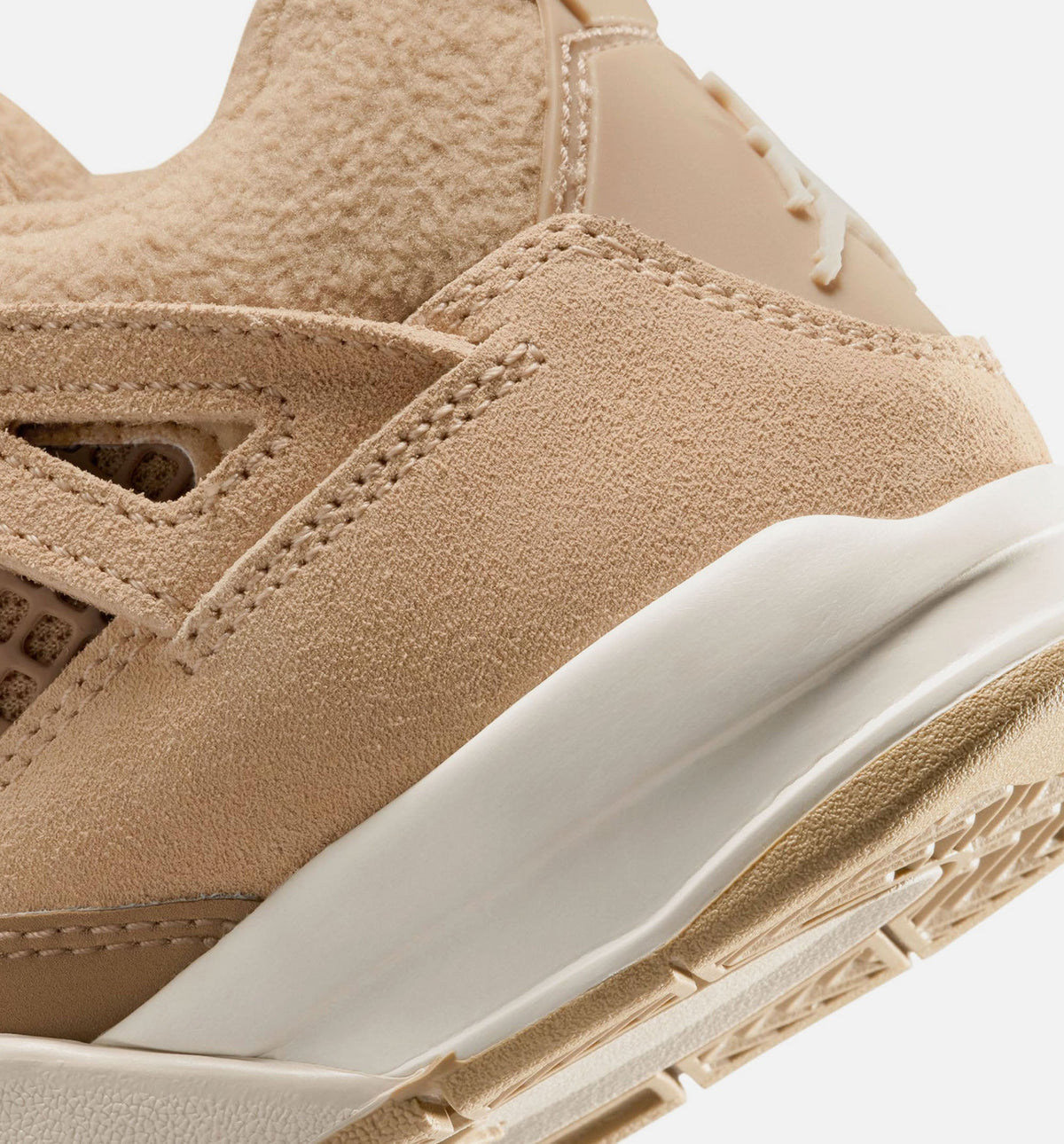 Air Jordan 4 Retro 'Cozy Girl' Preschool Lifestyle Shoes | Hemp / Light Orewood Brown