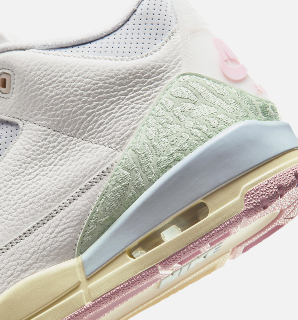 Air Jordan 3 Retro Men's Lifestyle Shoes | Sail / Jade Aura / Iced Carmine