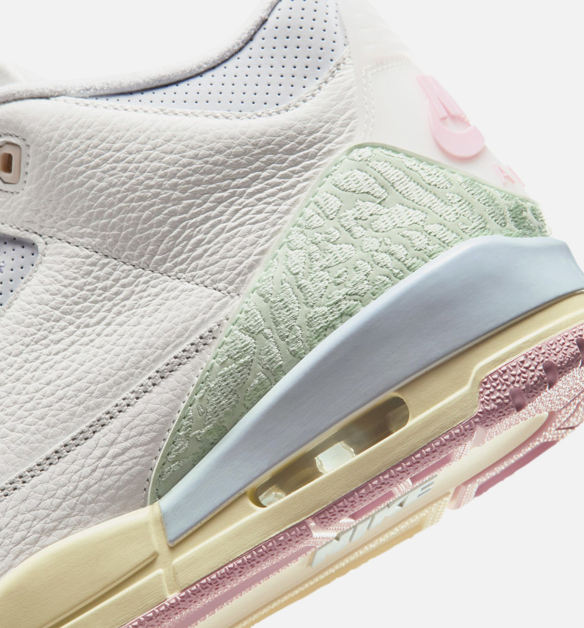 Air Jordan 3 Retro Men's Lifestyle Shoes | Sail / Jade Aura / Iced Carmine