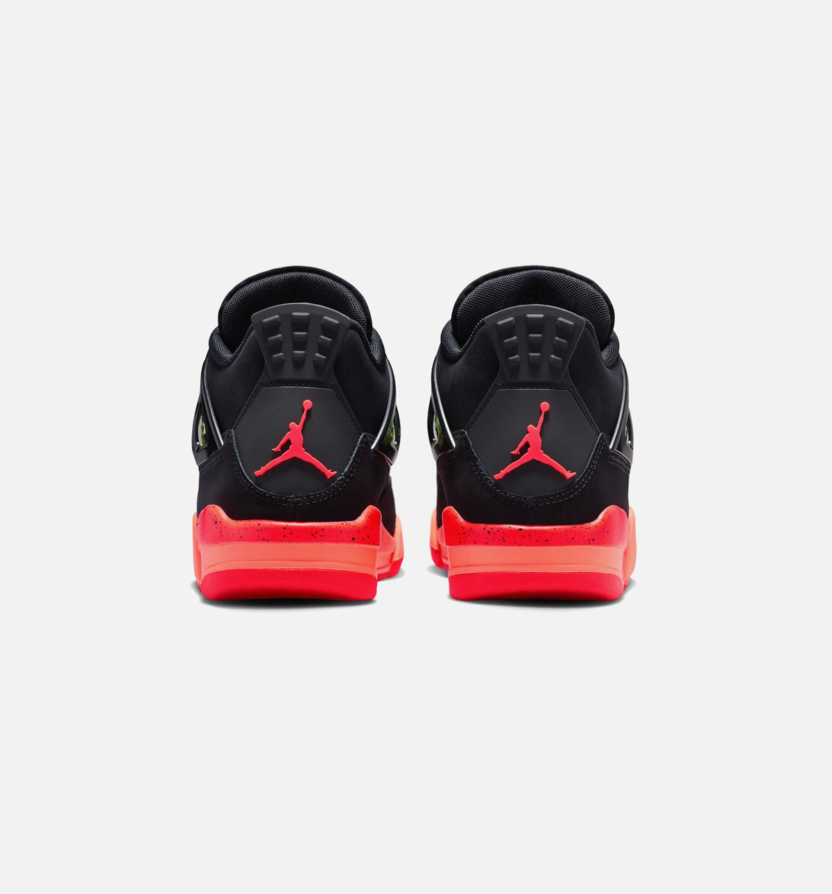 Air Jordan 4 Retro Grade School Lifestyle Shoes | Black / Infrared 23 / Bright Mango