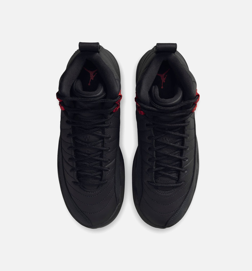 Air Jordan 12 Retro Bloodline Grade School Lifestyle Shoes | Black / Varsity Red