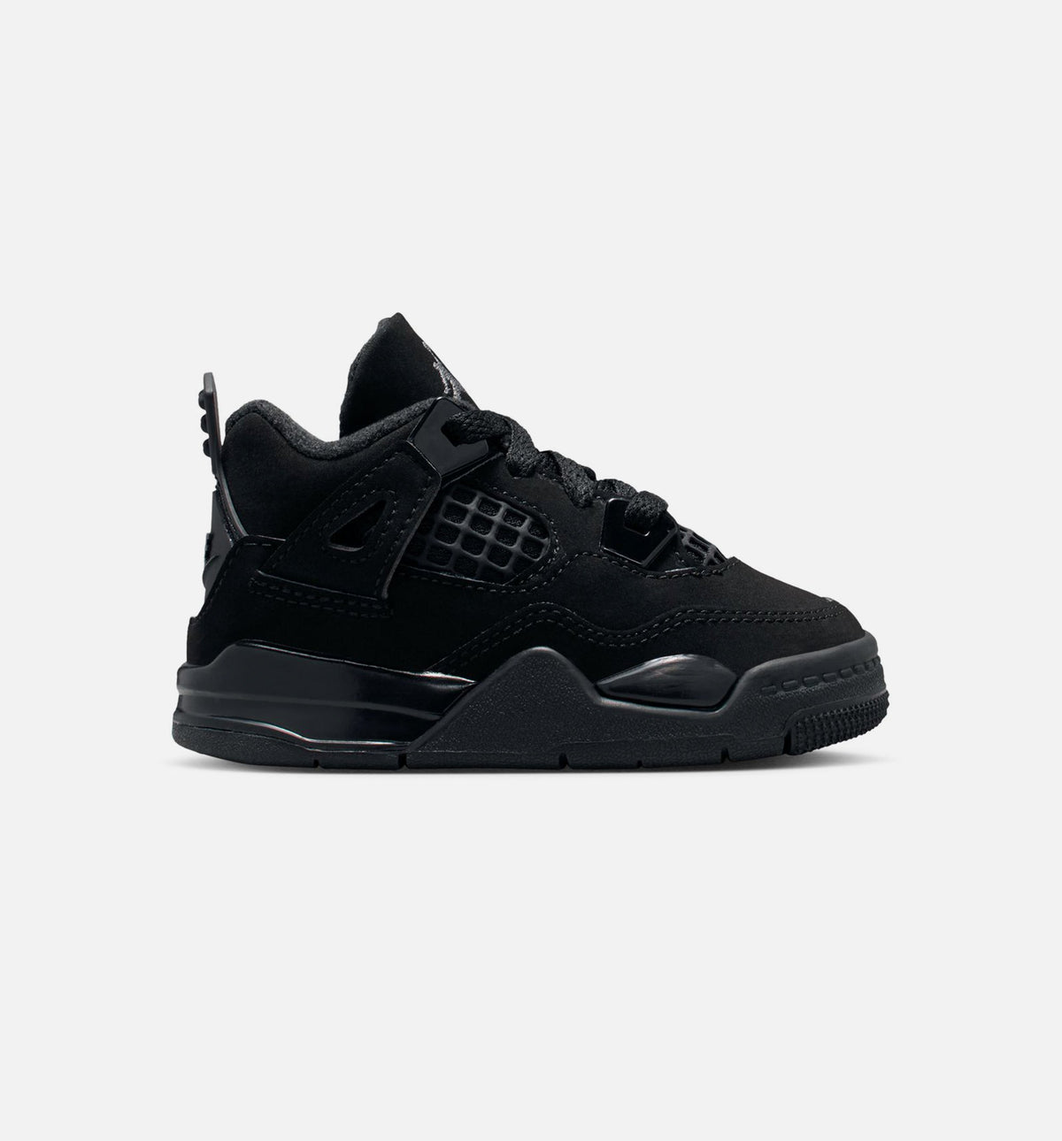Air Jordan 4 Retro 'Black Cat' Infant Toddler Lifestyle Shoes | Black / Light Graphite