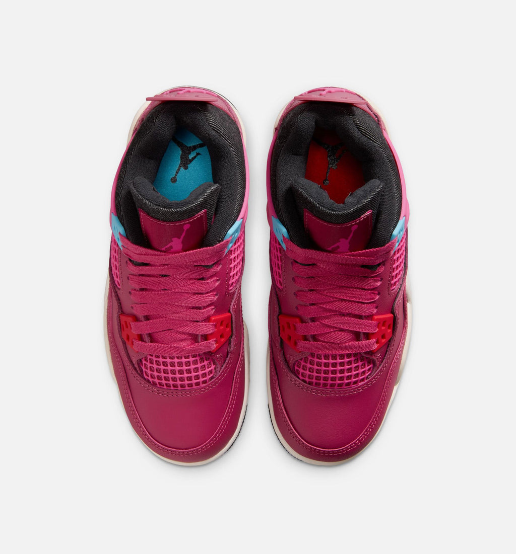Air Jordan 4 Retro 'She's A Star' Grade School Lifestyle Shoes | Sweet Beet / Desert Pink / Off-Noir / Chalk