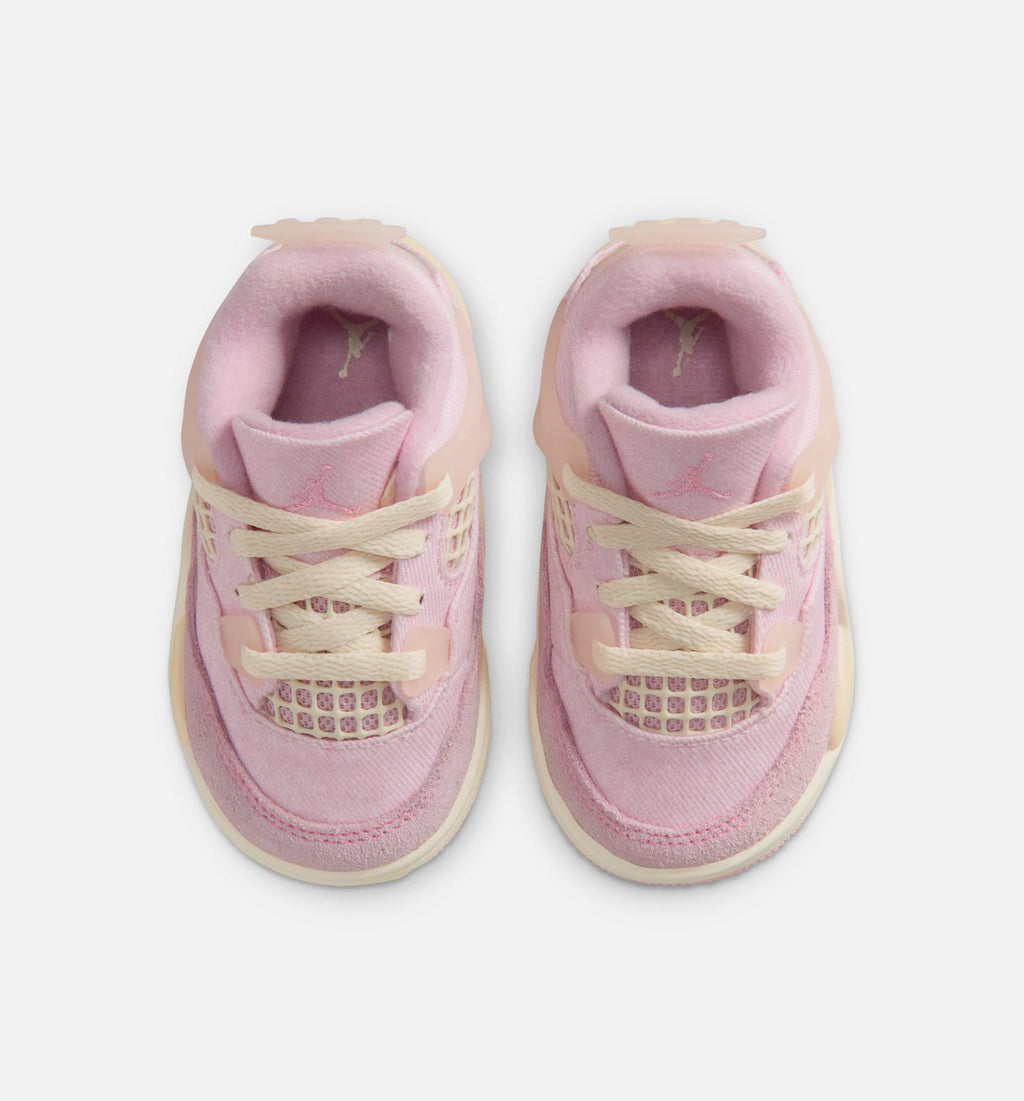 Air Jordan 4 Retro 'Pink Pearl and Iced Carmine' Infant Toddler Lifestyle Shoes | Iced Carmine / Coconut Milk / Anthracite / Muslin / Pinksicle