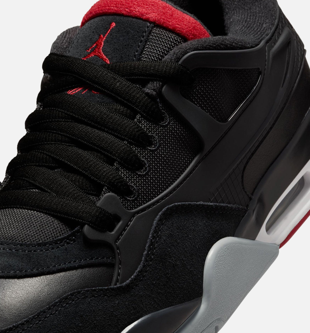 Air Jordan 4 RM Men's Lifestyle Shoes | Black / Wolf Grey / White / Varsity Red
