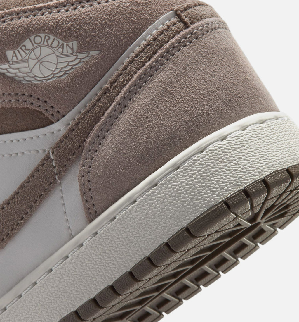 Air Jordan 1 Mid Grade School Shoes | Enigma Stone / Olive Grey / Summit White