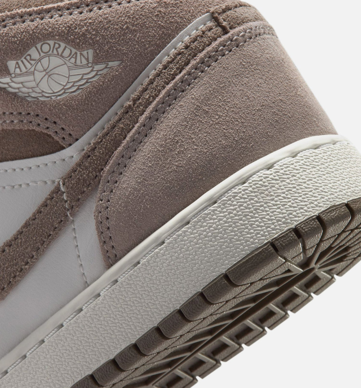 Air Jordan 1 Mid Grade School Shoes | Enigma Stone / Olive Grey / Summit White