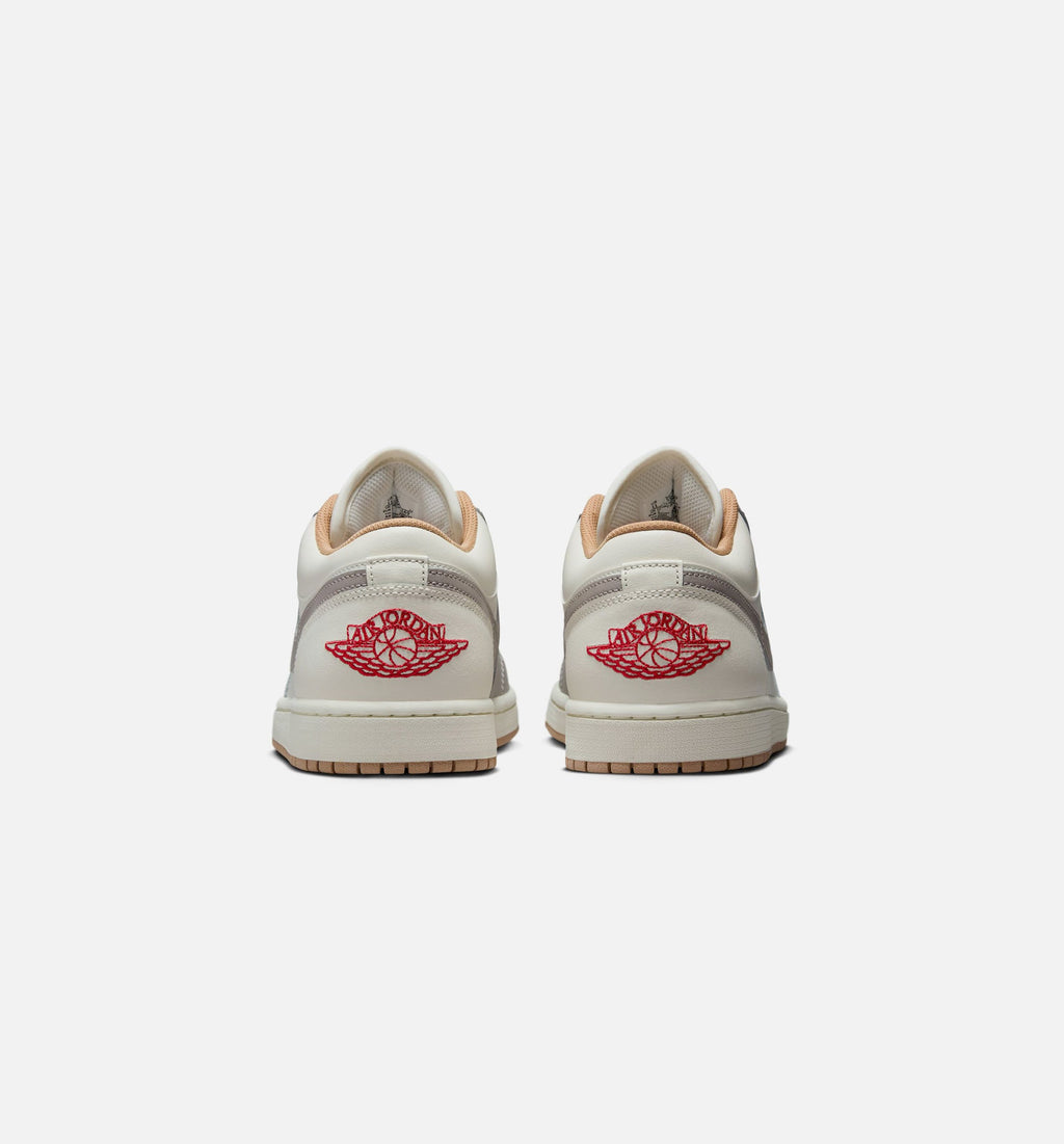 Air Jordan 1 Low Men's Lifestyle Shoes | Sail / Fire Red / College Grey / Hemp