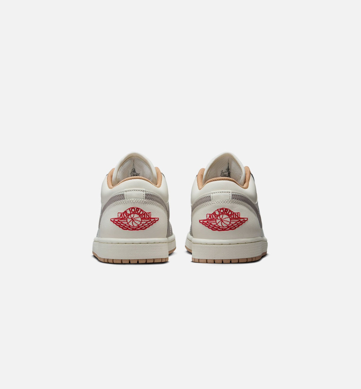 Air Jordan 1 Low Men's Lifestyle Shoes | Sail / Fire Red / College Grey / Hemp