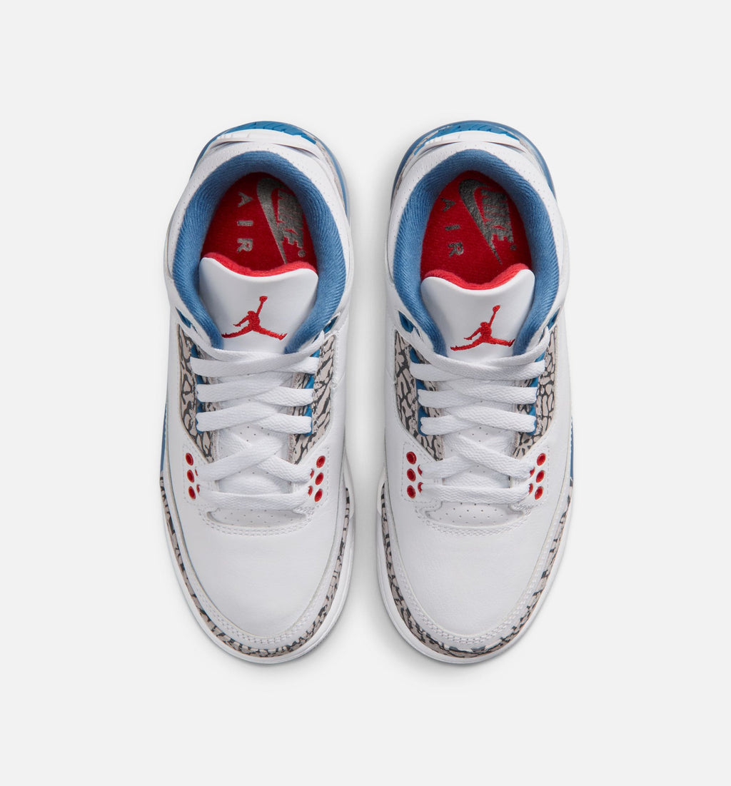Air Jordan 3 Retro OG True Blue Grade School Lifestyle Shoes