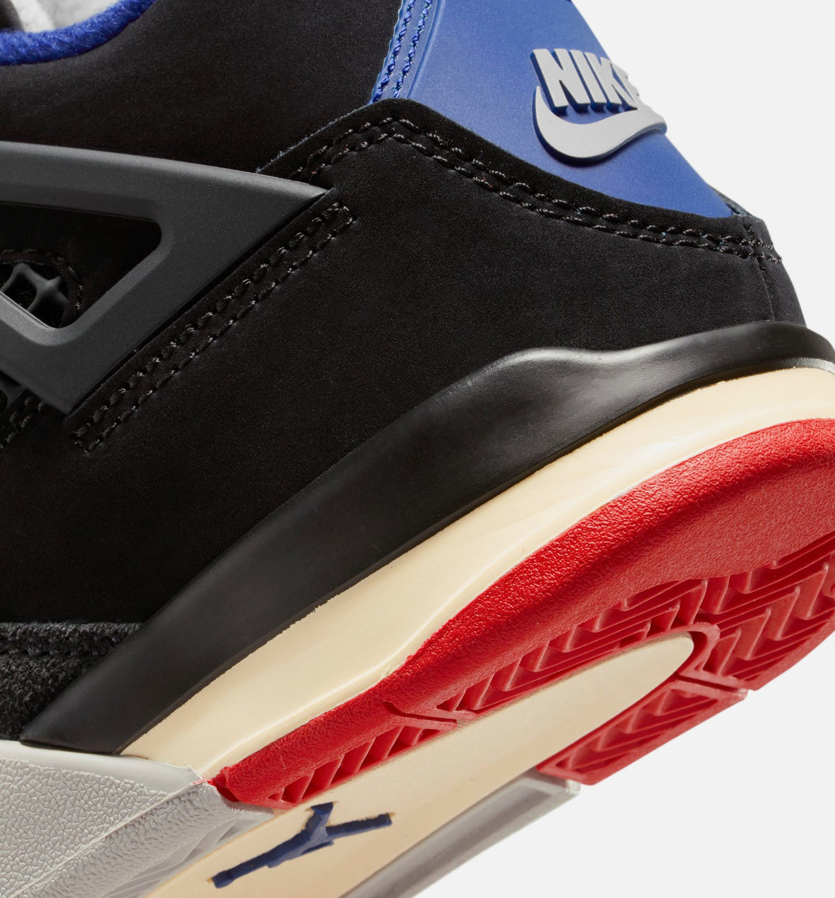 Air Jordan 4 Retro 'Rare Air' Preschool Lifestyle Shoes | Black / Fire Red / Deep Royal Blue