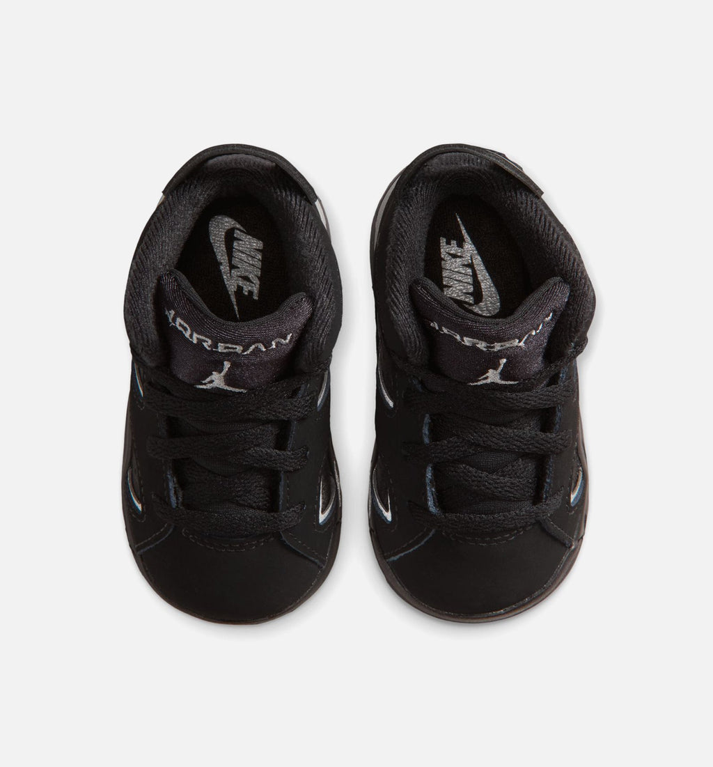 Air Jordan 6 Cap & Gown Infant Toddler Lifestyle Shoes | Black / Reflective Silver
