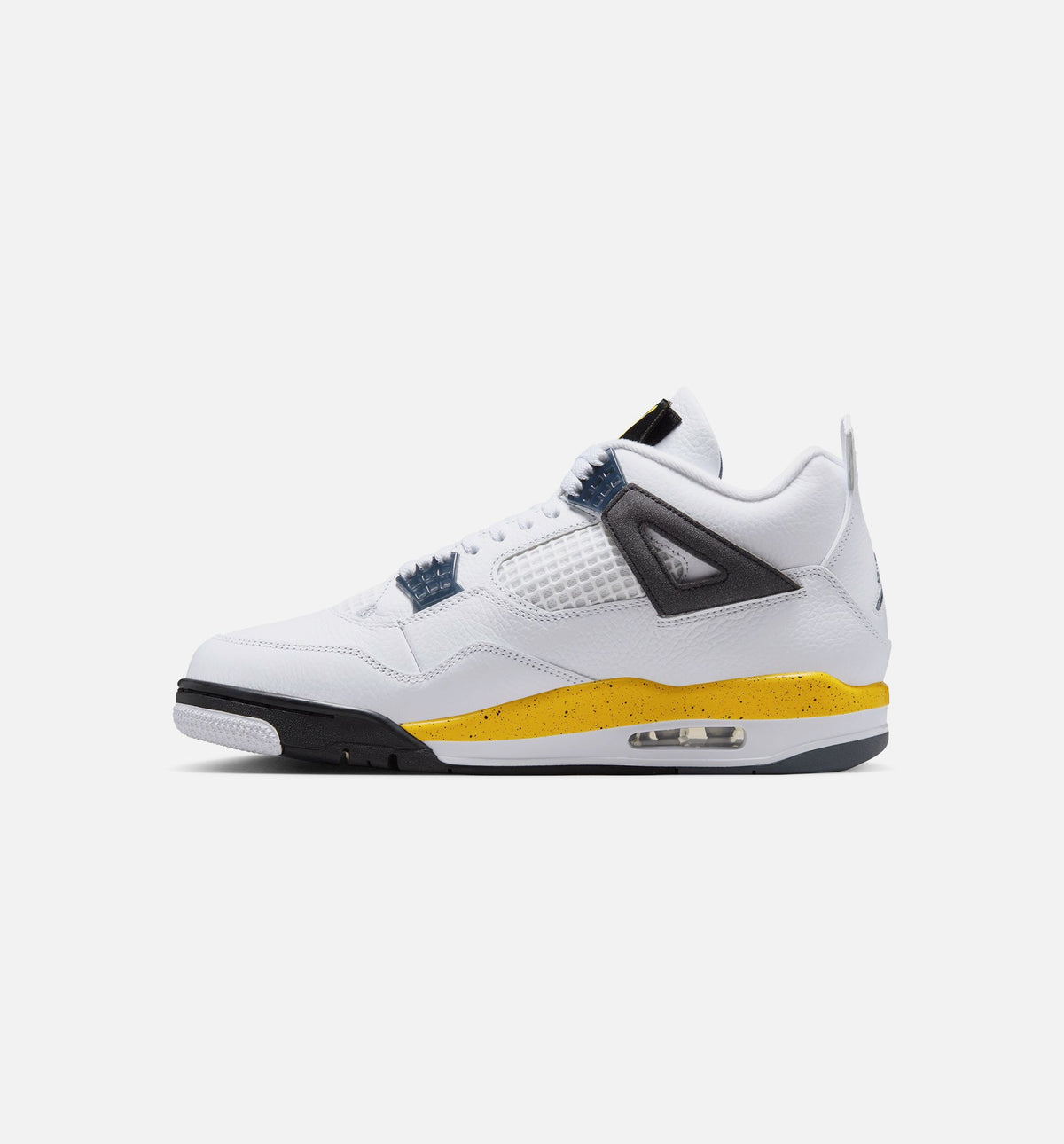 Air Jordan 4 Retro 'Rare Air' Men's Lifestyle Shoes | White / Dark Blue Grey / Black / Tour Yellow