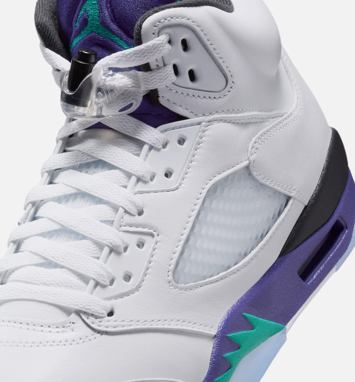 Air Jordan 5 Retro Grape Men's Lifestyle Shoes | White / New Emerald / Grape Ice / Black