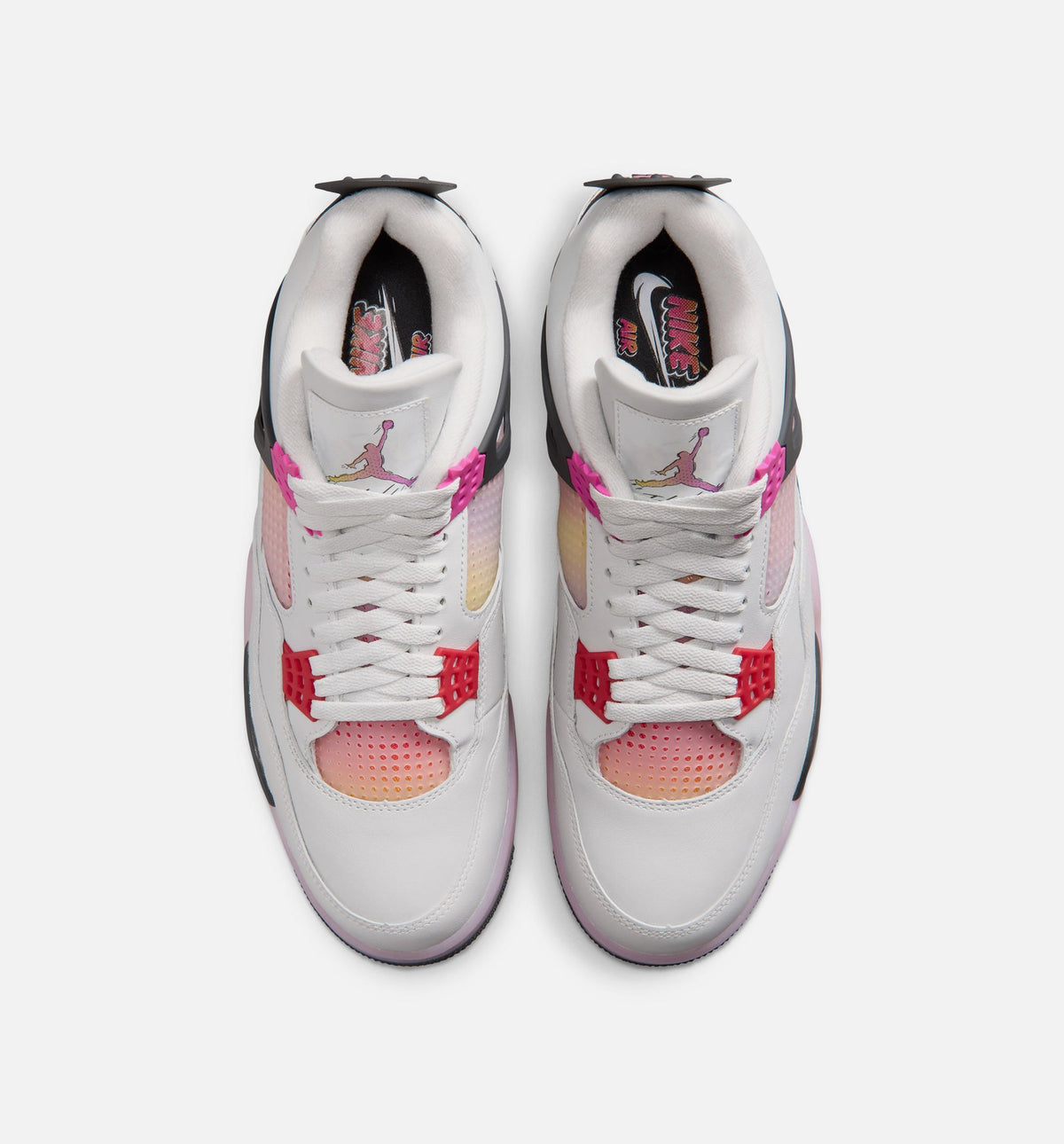 Air Jordan 4 Retro 'Comic' Men's Lifestyle Shoes | Off White / Fire Pink / Anthracite