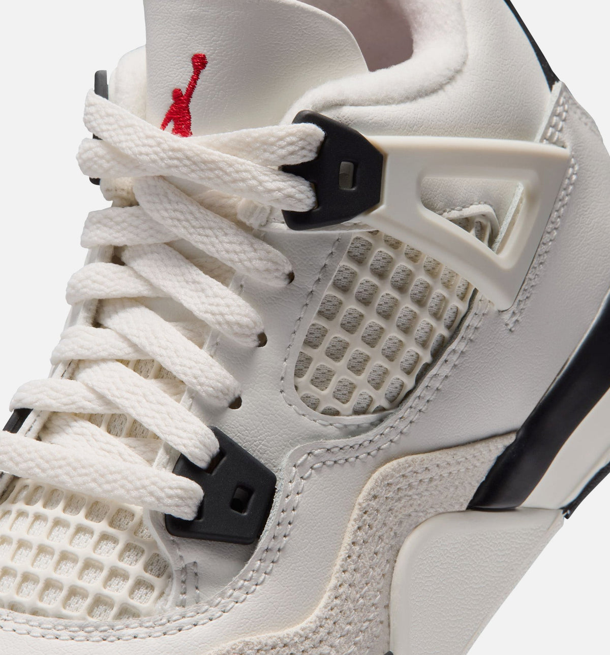 Air Jordan 4 Retro 'Flight Club' Preschool Lifestyle Shoes | Sail / Black / University Red