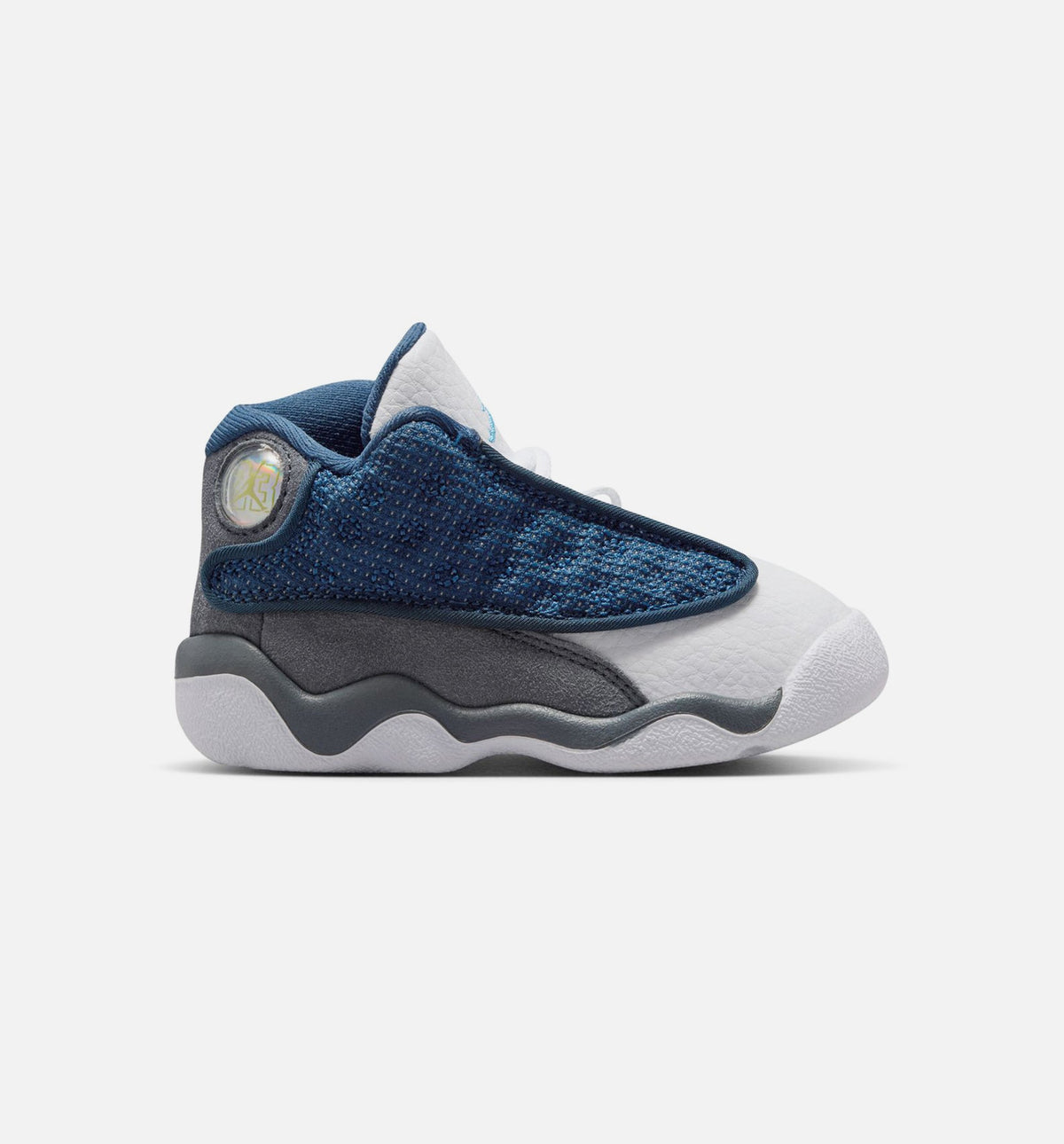 Air Jordan 13 Retro Navy and Flint Grey Infant Toddler Lifestyle Shoes | Navy / University Blue / Flint Grey / White