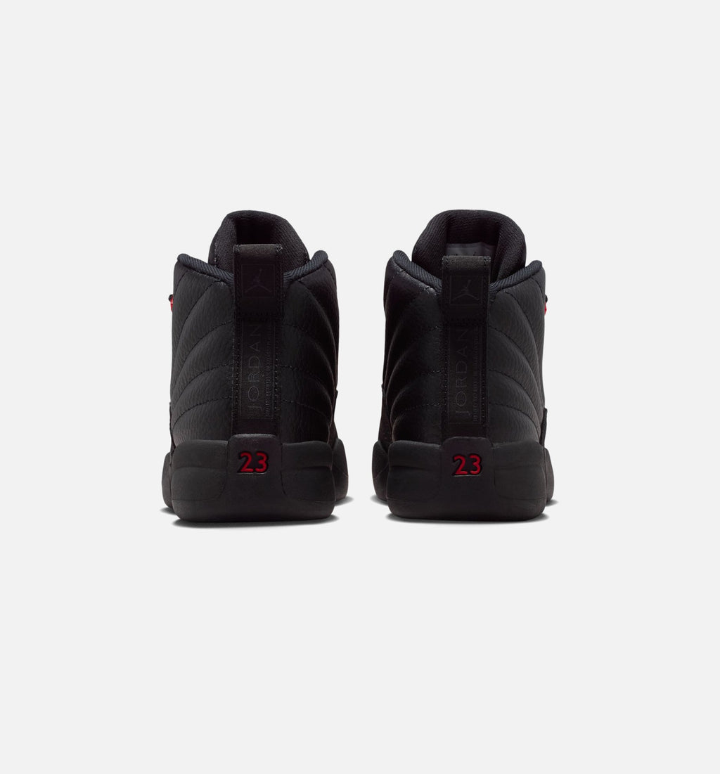 Air Jordan 12 Retro Bloodline Preschool Lifestyle Shoes | Black / Varsity Red