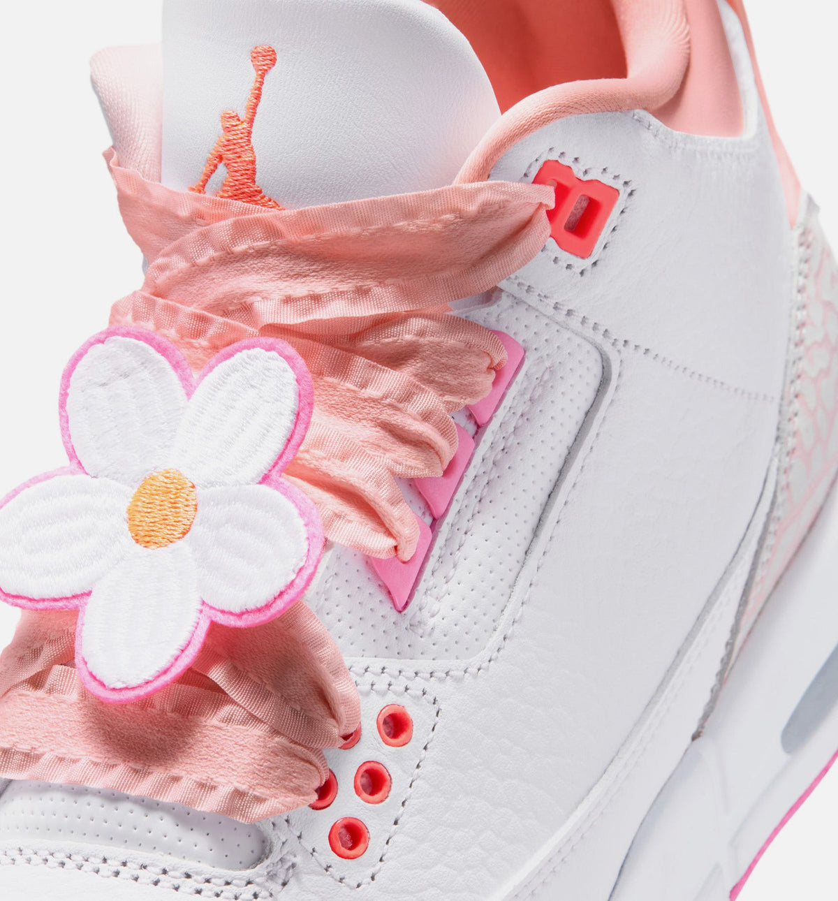 Air Jordan 3 Retro 'Spring Flowers' Grade School Lifestyle Shoes | Pearl Pink / Pink Bloom / Pink Glow / Hyper Orange