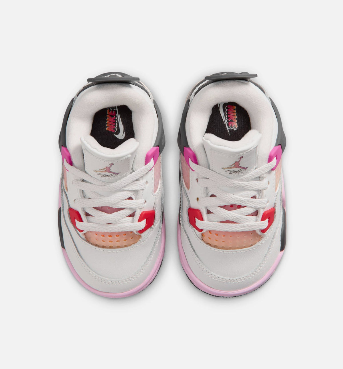 Air Jordan 4 Retro 'Comic' Infant Toddler Lifestyle Shoes | Off White / Fire Pink / Anthracite