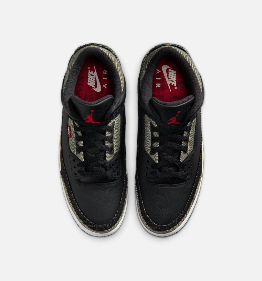 Air Jordan 3 x Levi's Men's Lifestyle Shoes | Denim / Black / Gym Red