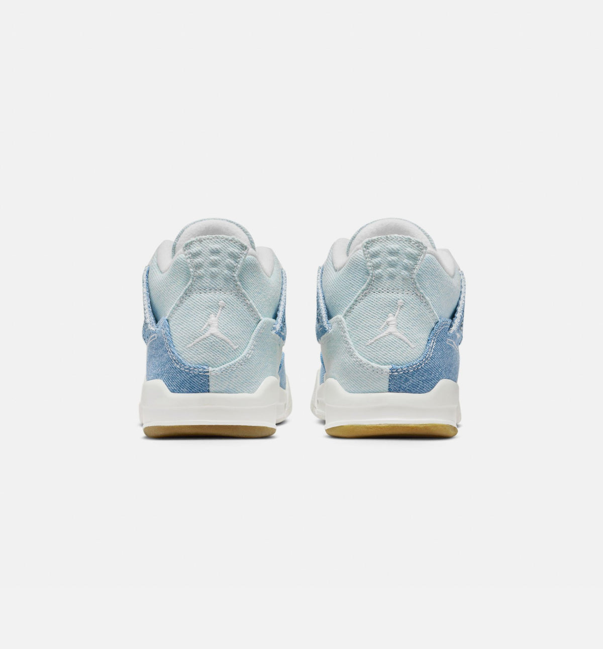 Air Jordan 4 Retro 'Worn Blue' Preschool Lifestyle Shoes | Sail / Worn Blue / Metallic Gold