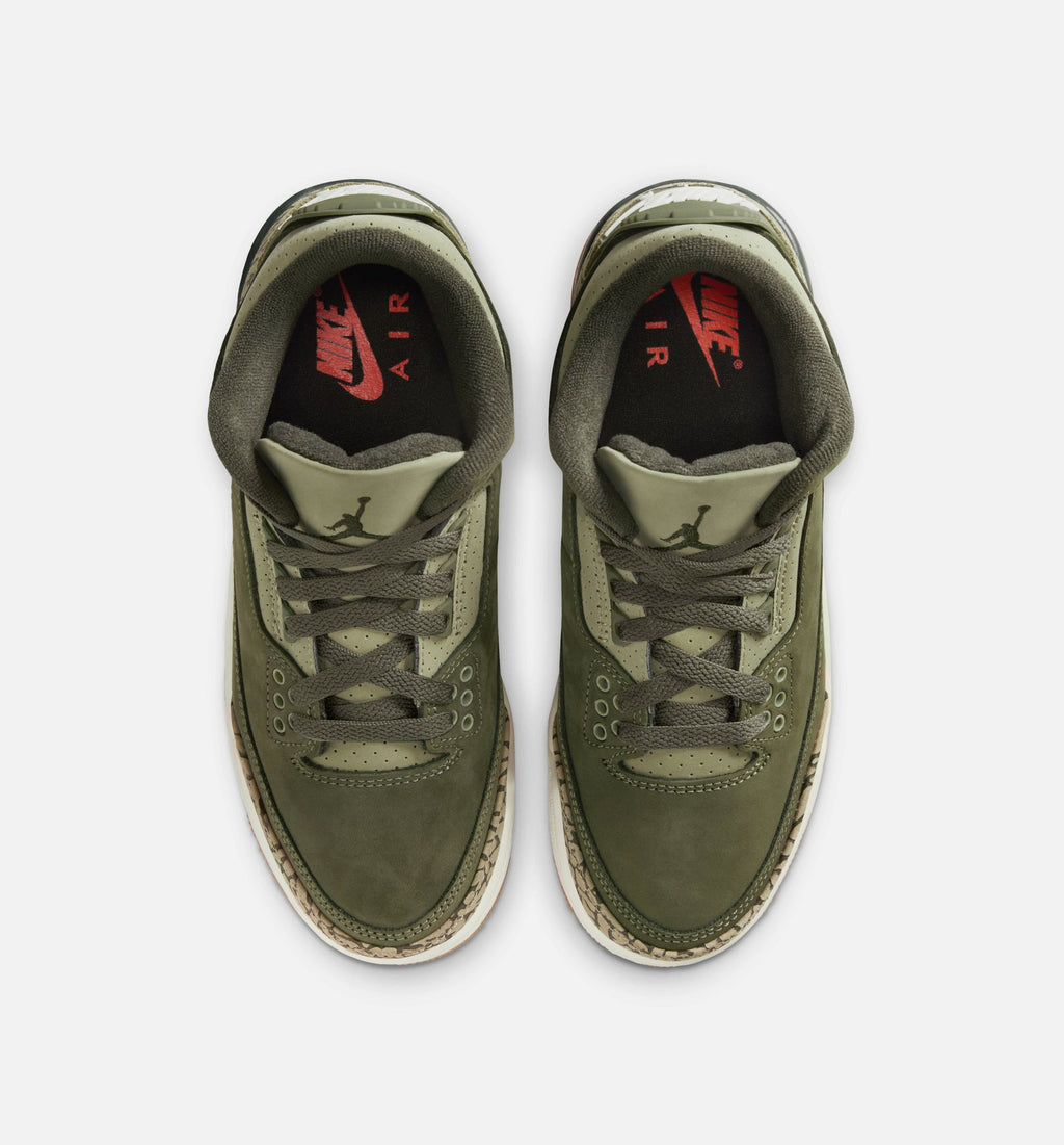 Air Jordan 3 Retro Grade School Lifestyle Shoes | Medium Olive