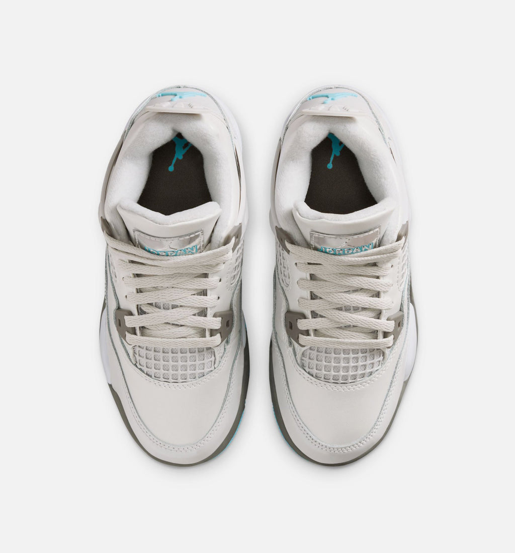 Air Jordan 4 Retro 'Blue Chill' Preschool Lifestyle Shoes | Photon Dust / Blue Chill / Flat Pewter / White / Blue Tint